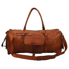 Bagagem de viagem esportiva marrom couro genuíno vintage com tear à mão 30" comprar usado Bagagem de viagem esportiva marrom couro genuíno vintage com tear à mão 30" comprar usado  Enviando para Brazil