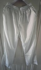 White linen trousers for sale  SOLIHULL