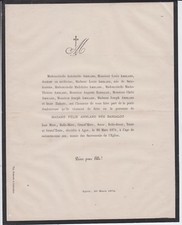 1874 faire part d'occasion  Toulouse-