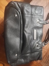 Bolsa de ombro Calvin Klein couro pebble preto levemente usada comprar usado  Enviando para Brazil