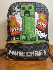Mochila Minecraft Light Up TNT 17" Creeper luzes piscando bolsa escolar comprar usado  Enviando para Brazil