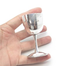 Usado, Copo de licor feito à mão de prata esterlina 925 antigo porcelana exportação peixe koi gravado comprar usado  Enviando para Brazil