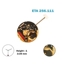 Disco de data branco movimento fabricado na Suíça ETA 256.111 a 6, 3 mãos, altura 1 comprar usado  Enviando para Brazil