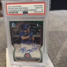 2023 Bowman Chrome 1º Moises Ballesteros refrator de grama verde automático/99 filhotes 🔥 comprar usado  Enviando para Brazil