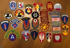 Lote/32 Bons Patches Originais da Segunda Guerra Mundial-Segunda Guerra Mundial Comandos do Exército ETO Teatro, Feltro, Etc BOM comprar usado  Enviando para Brazil
