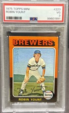 1975 Topps Mini Robin Yount RC #223 Rookie Card PSA MUITO BOM ESTADO 3 Milwaukee Brewers 2SD comprar usado  Enviando para Brazil