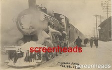 Usado, 1912 RPPC FOTO HILLSDALE MICHIGAN "Motor de trem ferroviário coberto de neve congelada" Muito bom estado comprar usado  Enviando para Brazil
