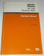 Case AV 1300 Operadores de Placa Vibratória/Manual de Manutenção 9-11381 ORIGINAL! 1986, usado comprar usado  Enviando para Brazil