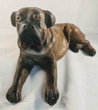 Antigo cão mastim de gesso pintado a frio alemão, olhos de vidro, feito na Alemanha   comprar usado Antigo cão mastim de gesso pintado a frio alemão, olhos de vidro, feito na Alemanha   comprar usado  Enviando para Brazil