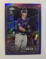 Refrator roxo estreante Jordan Beck 2024 Topps Chrome #’d /250 Rockies 133 comprar usado  Enviando para Brazil
