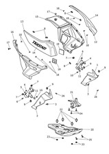 Triumph Tiger 800 Xr Superior Rad Capuz, Rh-T2306646-PR, usado comprar usado  Enviando para Brazil