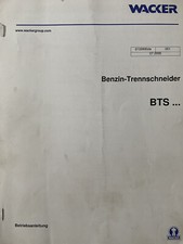 Wacker bts bedienungsanleitung gebraucht kaufen  Freital