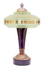 Luminária de mesa design abajur Art Deco "VERDE DOURADO" item exclusivo de colecionador luz comprar usado  Enviando para Brazil