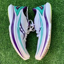 Saucony Kinvara 12 Feminino 10 Sapatos Treinador de Corrida de Estrada Responsivo Branco Roxo comprar usado  Enviando para Brazil