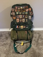 Mochila de náilon vintage/OOAK com 37 remendos europeus de campo e roupa de cama dos EUA - 1952 comprar usado  Enviando para Brazil