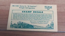 Decalques Champ HR-14M HO Santa Fe "El Capitan" decalque geladeira frete S628439 comprar usado  Enviando para Brazil