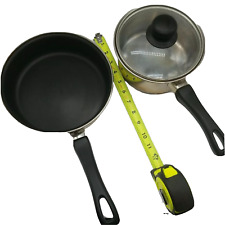3 peças TRAMONTINA INOX 18/10 BRASIL 7" panela com tampa e 9" frigideira sem tampa, usado comprar usado  Enviando para Brazil