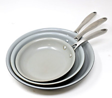 Conjunto de 3 frigideiras antiaderentes Tramontina alumínio anodizado duro cerâmica comprar usado  Enviando para Brazil