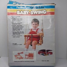 Folheto Flexível Madeira Bebê Balanço Dobrável Madeira 1985 Modelo Vintage Nº 0083 Com Caixa  comprar usado  Enviando para Brazil