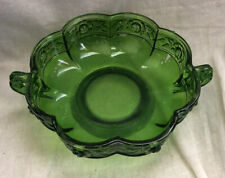Green glass footed for sale  Broadview Heights