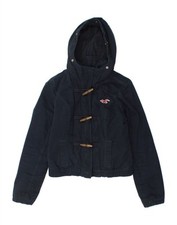 Jaqueta Duffle Feminina HOLLISTER com Capuz Reino Unido 12 Média Azul Marinho Algodão BT04 comprar usado  Enviando para Brazil
