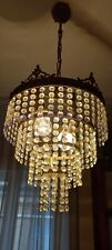 Lampadario gocce cristallo usato  Italia