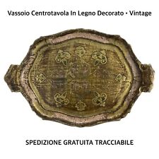 Vassoio legno decorato usato  Pomezia