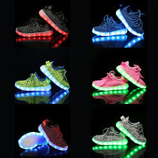 Usado, Tênis piscando infantil meninos/meninas carregamento USB luz LED cadarços luminosos comprar usado  Enviando para Brazil