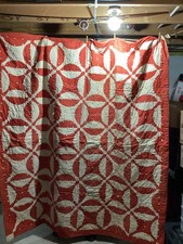 antique quilt red white for sale  Lititz