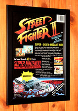 Usado, 1992 Street Fighter II 2 Super NES Game Boy pequeno antigo raro pôster página de anúncio emoldurada comprar usado  Enviando para Brazil