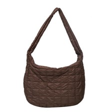 Bolsa de ombro quadriculada retrô feminina náilon cor pura bolsas transversais (café) comprar usado  Enviando para Brazil