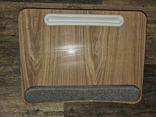 lap desk tampo de madeira grão e parte inferior de travesseiro cinza e descanso de pulso comprar usado  Enviando para Brazil