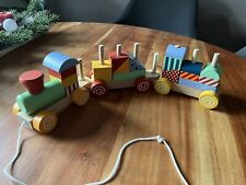 Holzspielzeug zug motorik gebraucht kaufen  Herzfelde