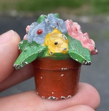 RARO Hubley Buquê de Flores de Ferro Fundido Porta-Cartão Esmaltado à Mão comprar usado  Enviando para Brazil