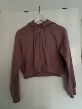 Pink cropped zip for sale  SWANSEA