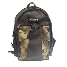 Mochila Canon tamanho único preta bronzeada zíper vários compartimentos acolchoados *leia, usado comprar usado  Enviando para Brazil