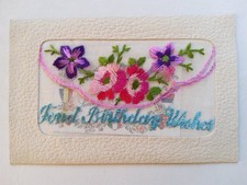 Vintage embroidered silk for sale  CARNFORTH