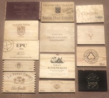 Linda caixa de vinho de madeira 13 painéis lote extremidades de caixa adega vinhedo comprar usado  Enviando para Brazil