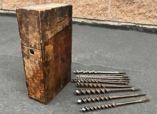Conjunto de brocas de broca vintage raro suporte de estojo de madeira brocas Irwin? Snells? comprar usado  Enviando para Brazil