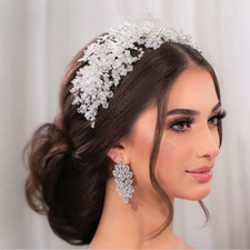 Cocar de noiva de cristal tiaras tiaras concurso cabelo joia coroa comprar usado  Enviando para Brazil