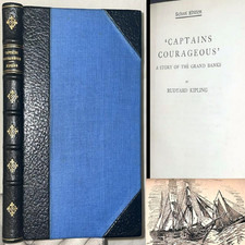 1936 CAPTAINS COURAGEOUS RUDYARD KIPLING LEATHER GRAND BANK AMERICA NAUTICAL SEA comprar usado 1936 CAPTAINS COURAGEOUS RUDYARD KIPLING LEATHER GRAND BANK AMERICA NAUTICAL SEA comprar usado  Enviando para Brazil