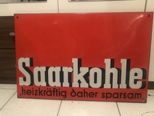 Emailleschild saarkohle bild gebraucht kaufen  Herzebrock-Clarholz