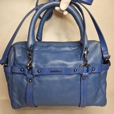 Diesel Cool Blue Todo Couro Bom Estado Mini-Boston Bolsa de Mão 2 Vias com Bolsa de Poeira comprar usado  Enviando para Brazil