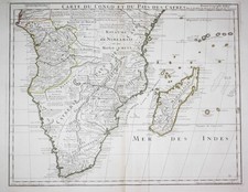 Sudáfrica África Del Sur Congo Meridional Madagascar Mapa Delisle, usado comprar usado  Enviando para Brazil