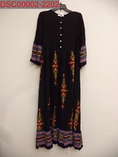 Vestido casual BNSQ feminino preto confortável algodão estampado frontal boho, tamanho G, usado comprar usado  Enviando para Brazil