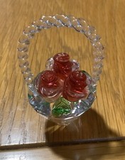 crystal flower ornaments for sale  SLOUGH