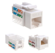 Usado, Conector de rede Cat6 White Keystone Jack 45 graus perfurador pacote múltiplo LOTE comprar usado  Enviando para Brazil