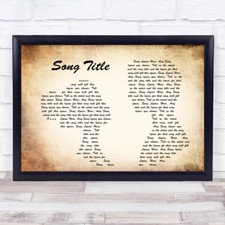 Song lyrics custom for sale  UK