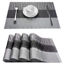 Placemats para mesa de jantar PVC bambu padrão tapetes de mesa antiderrapantes resistentes ao calor comprar usado  Enviando para Brazil