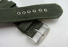 Pulseira de relógio de lona verde cáqui 20 mm com correia militar nova sem etiquetas **, usado comprar usado  Enviando para Brazil
